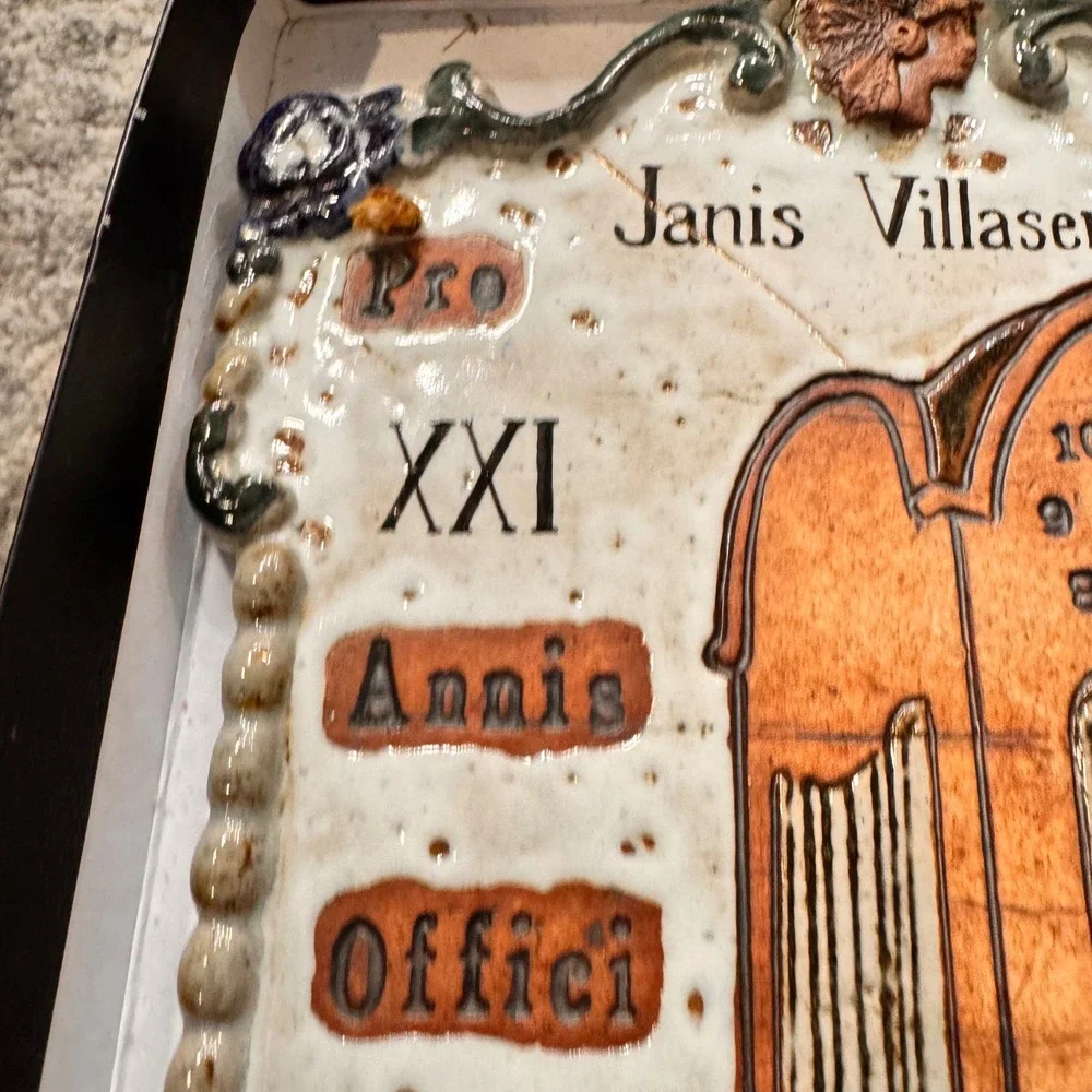 Vtg 1997 Mathiasen‎ Studio Pottery Tam High School Wall Plaque Janis Villasenor